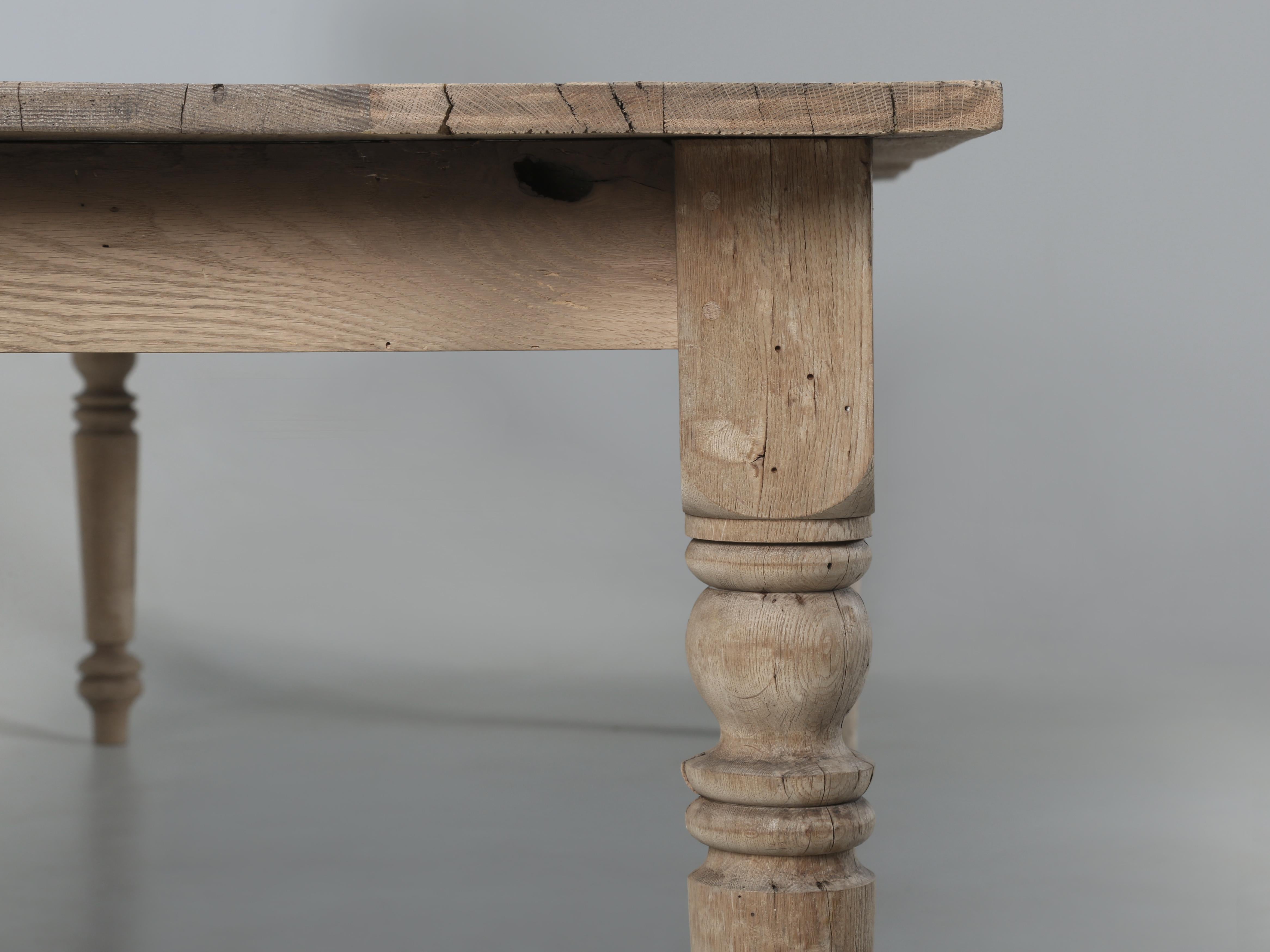 Antiker amerikanischer Bauernhaus- oder Erntetisch aus Eichenholz mit 14-Plus Original-Finish im Angebot 7