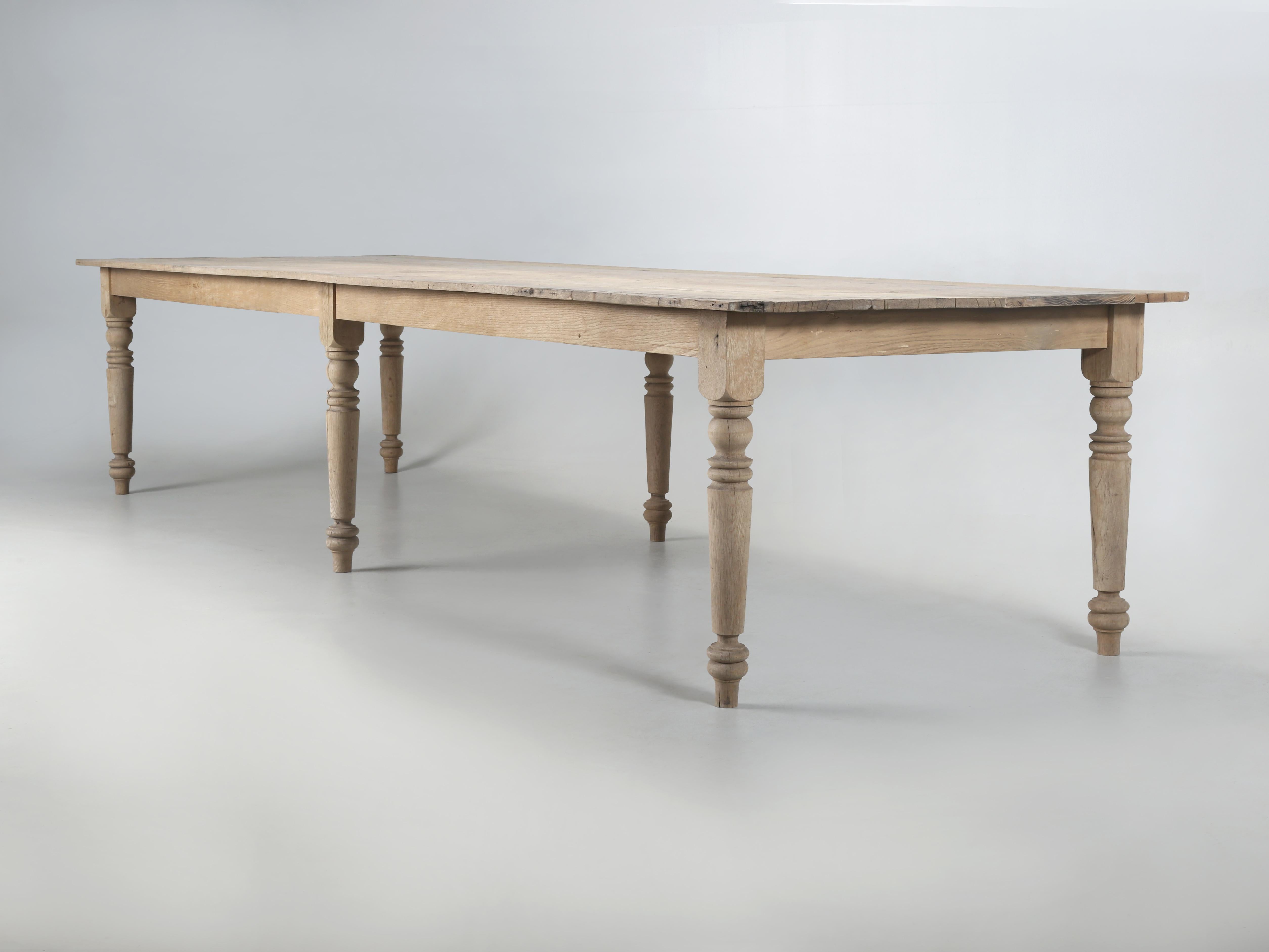 Antiker amerikanischer Bauernhaus- oder Erntetisch aus Eichenholz mit 14-Plus Original-Finish im Angebot 11