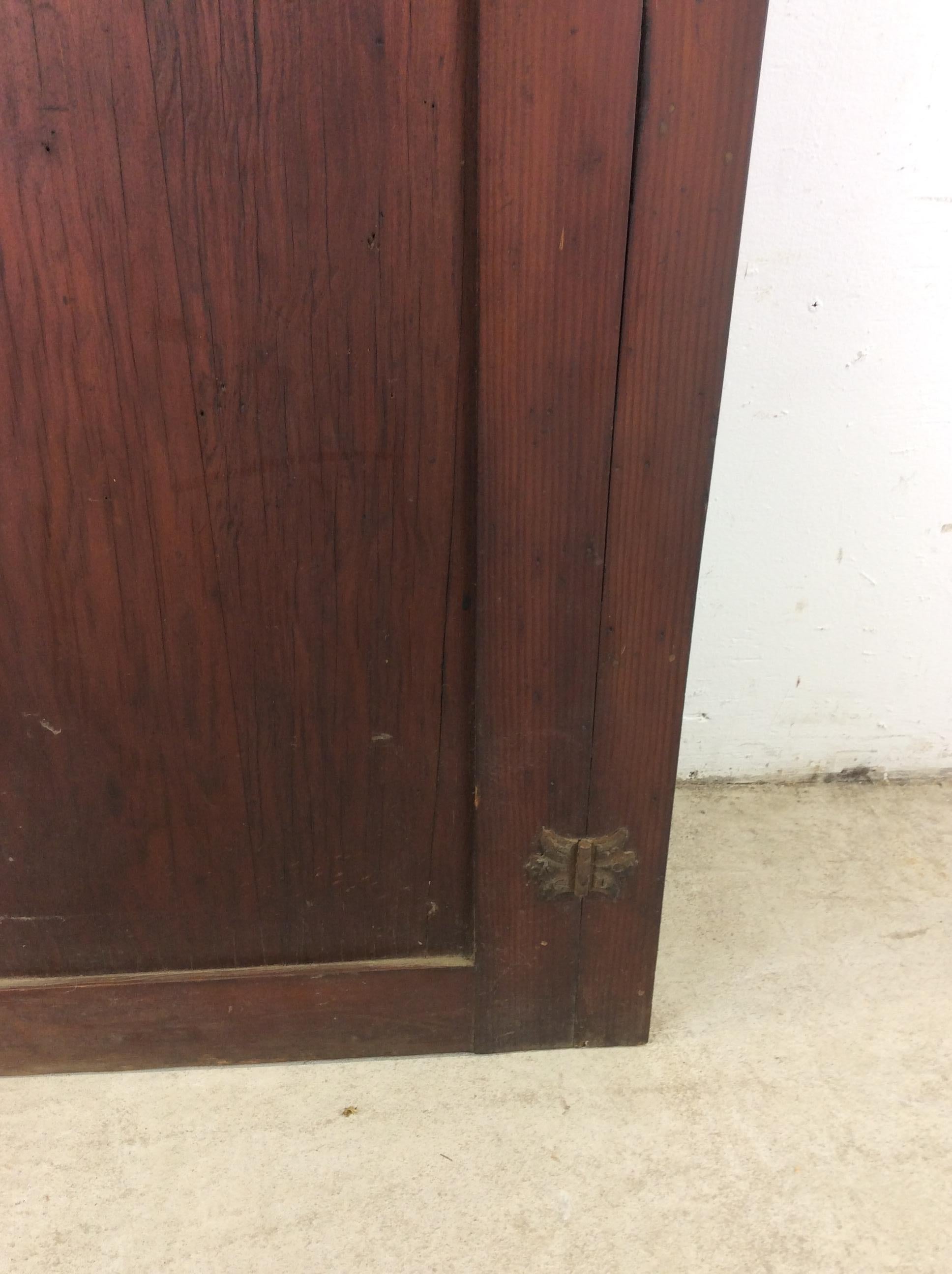 20th Century Antique American Farmhouse Wall Cabinet with Brass Latch For Sale