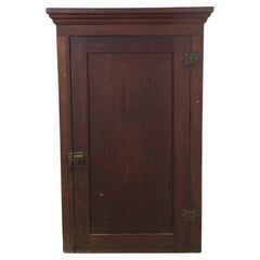 Armario de Pared Antiguo de Granja Americana con Picaporte de Latón