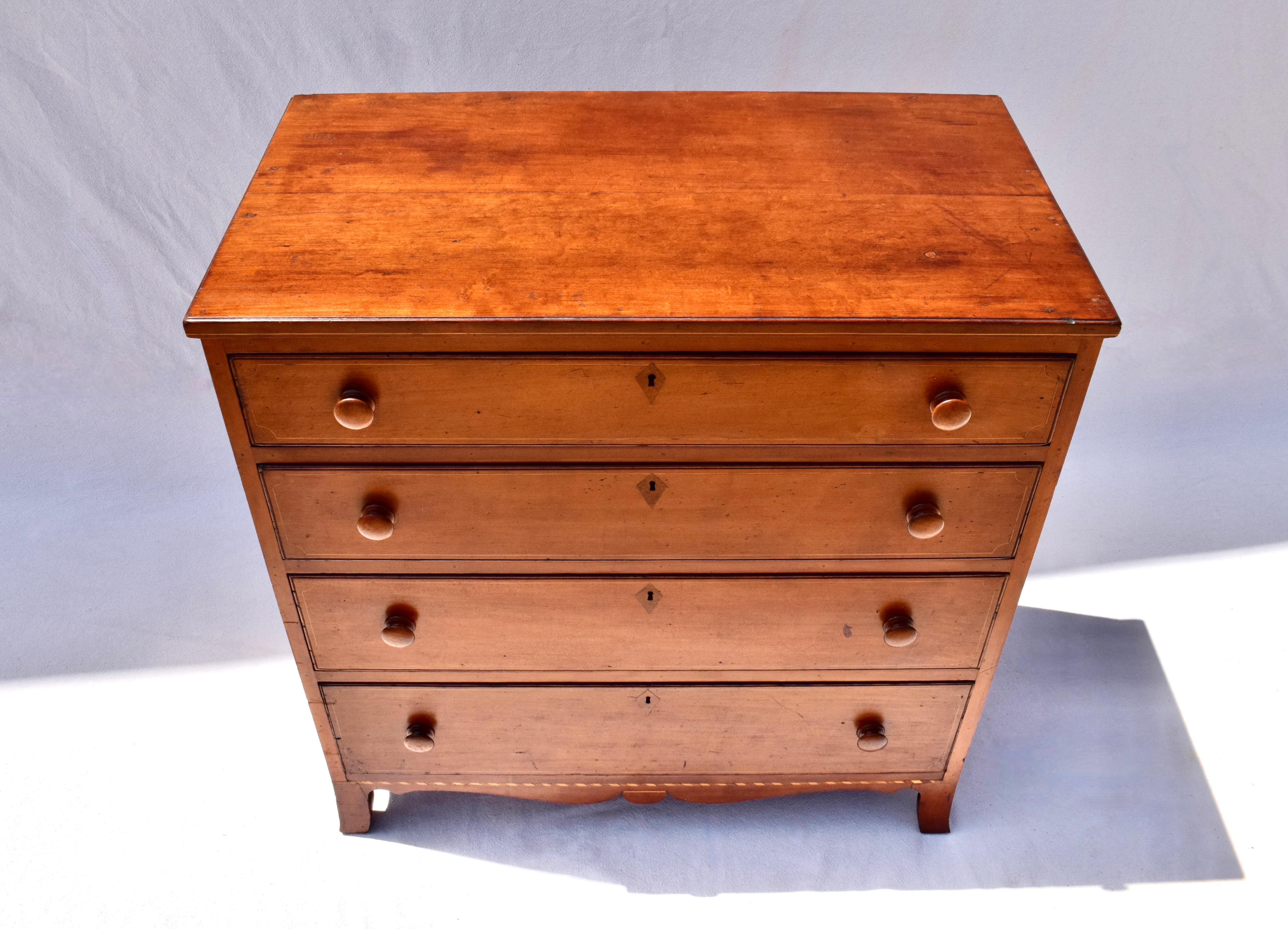 19th Century Antique American Federal Highboy Chest of Drawers Early 19th C.