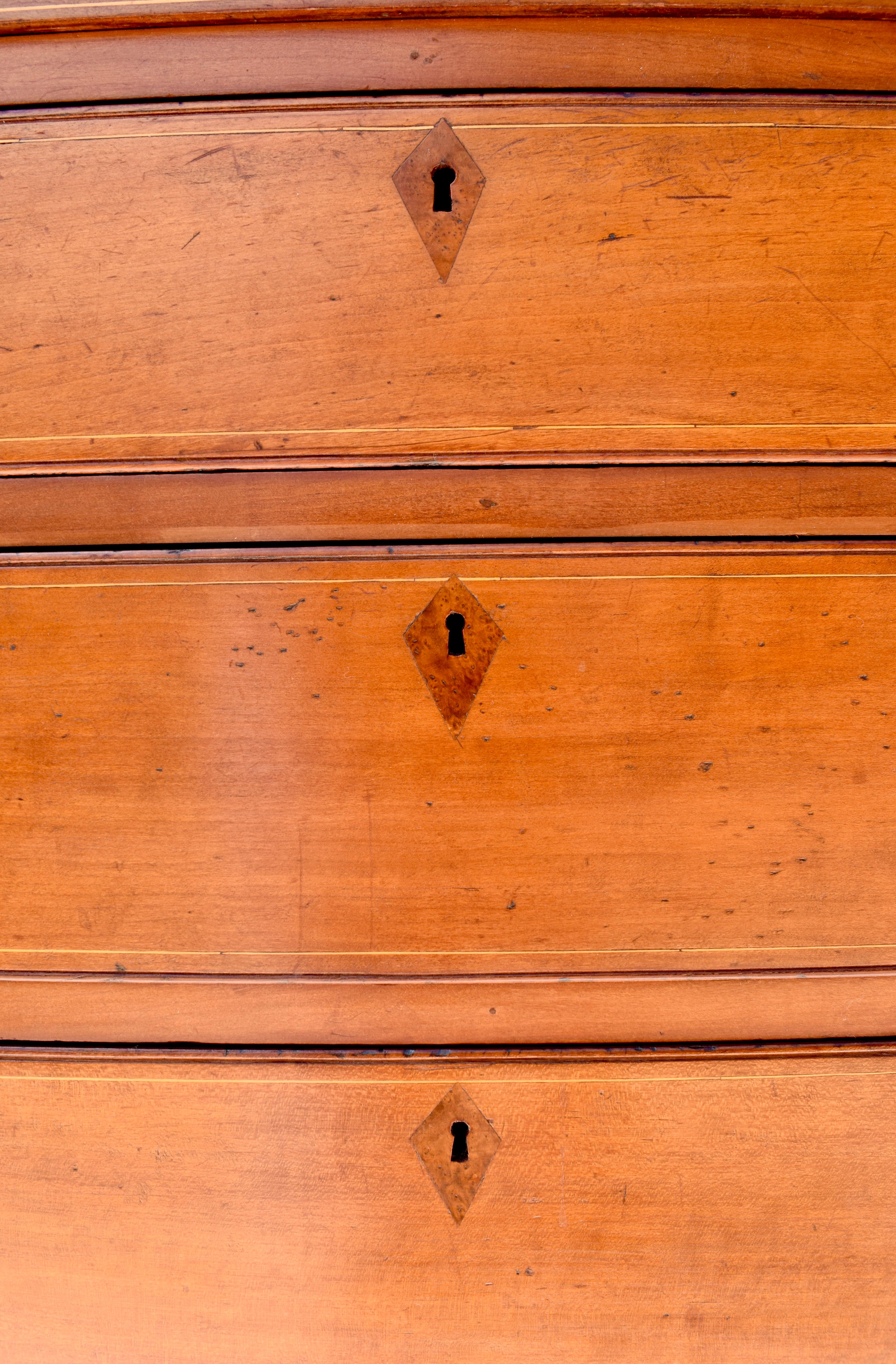 Antique American Federal Highboy Chest of Drawers Early 19th C. 1
