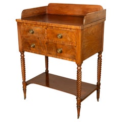 Antique American Federal Mahogany Sheraton Drawere Server Chest New England 1810