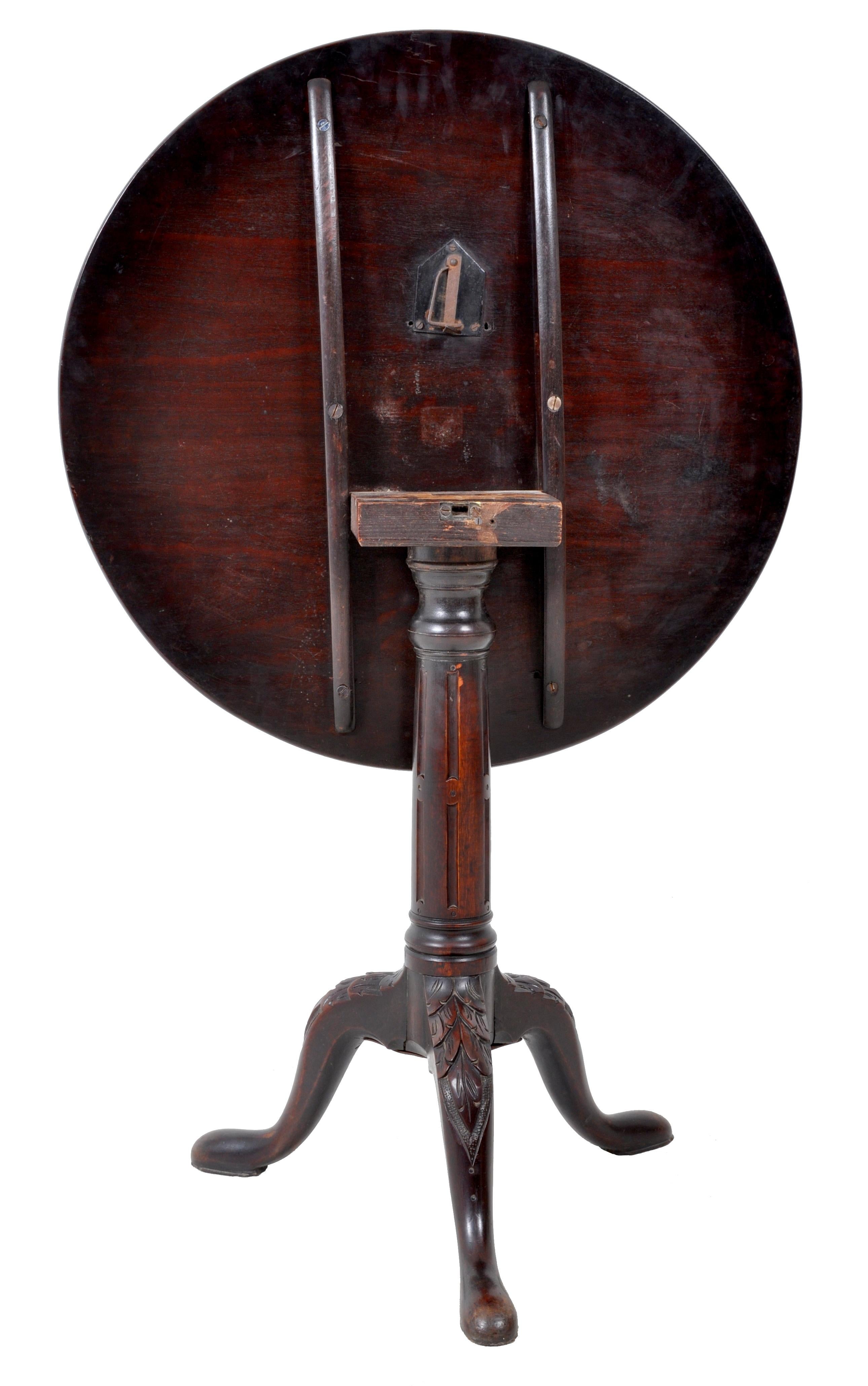 Antique American Federal Mahogany Tilt-Top Supper Table, circa 1790 For Sale 7