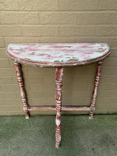 Antique American Federal Painted Walnut Side Table, Mid 19th Century