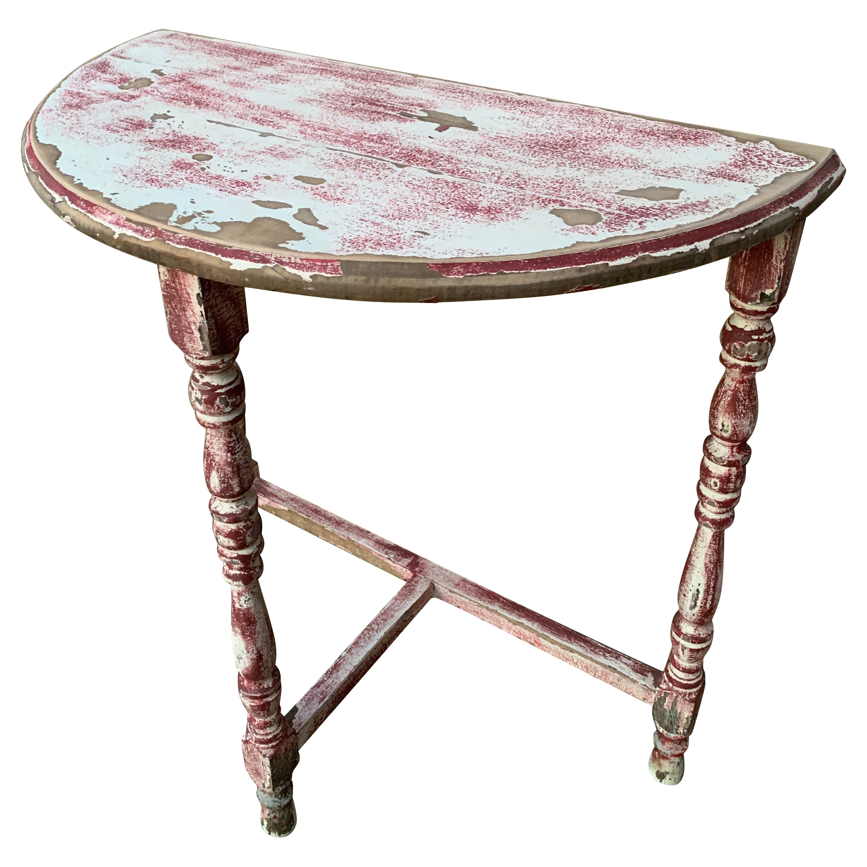Antique American Federal Painted Walnut Side Table, Mid 19th Century