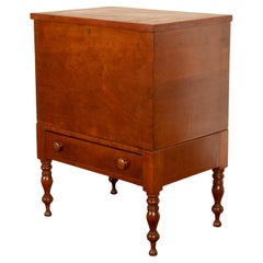 Antique American Federal Sheraton Tennessee Cherry Plantation Sugar Chest 1820