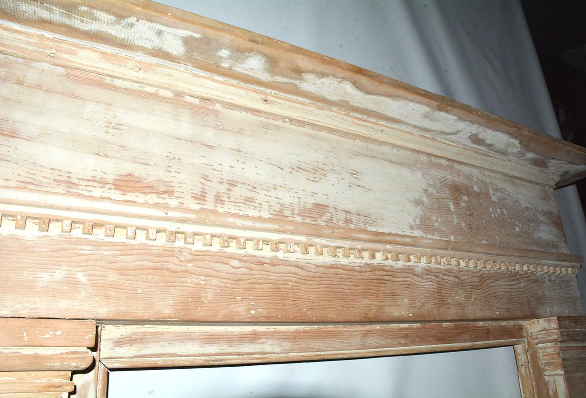 Antique American Federal Style Wood Fireplace Mantle 5