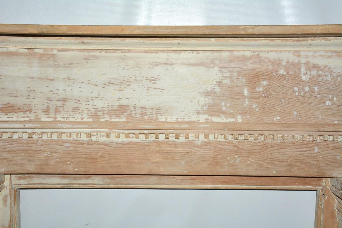 Antique American Federal Style Wood Fireplace Mantle 1