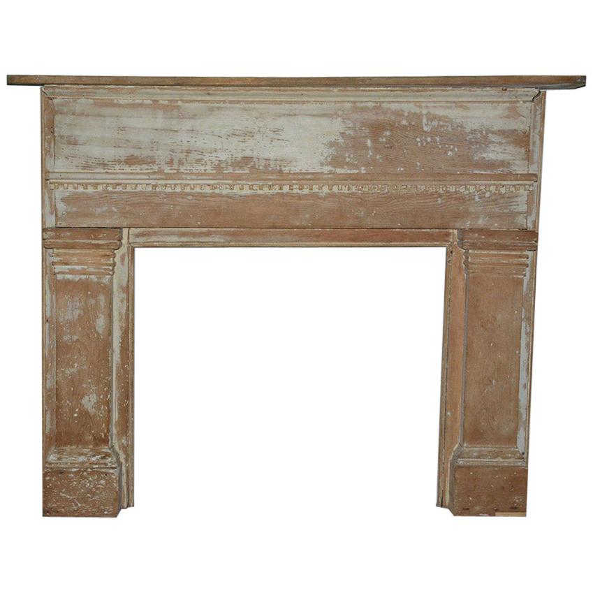 Antique American Federal Style Wood Fireplace Mantle