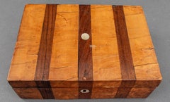 Antique American Federal Walnut Mahogany Wood Box