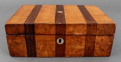 Antique American Federal Walnut Mahogany Wood Box