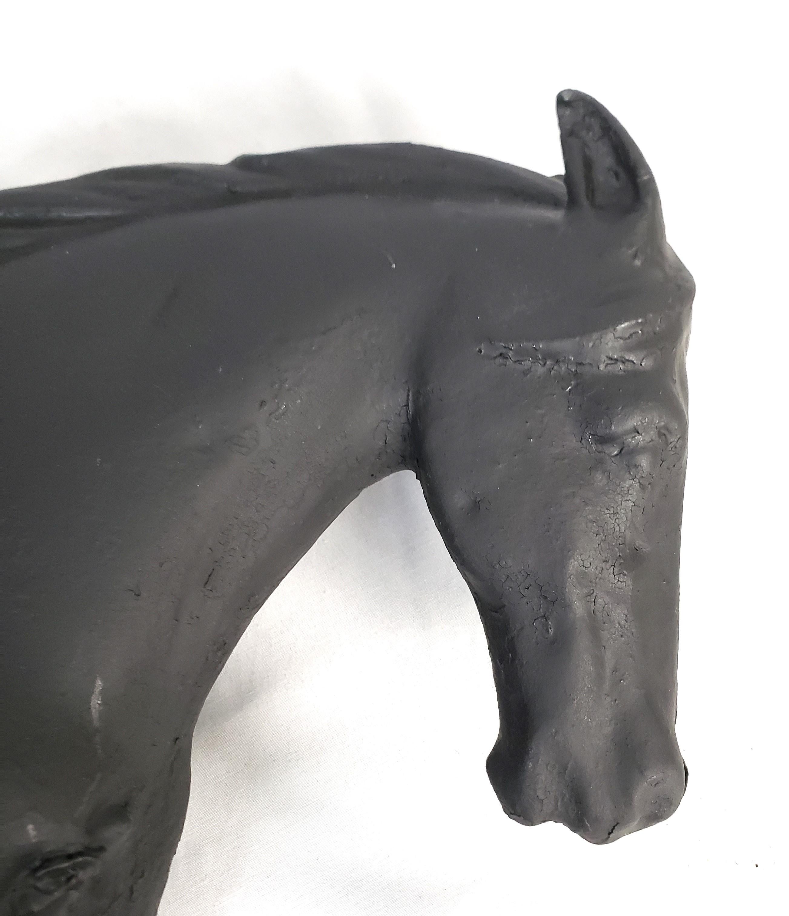 Antike amerikanische Figural bemalt Kupfer Pferd Weatherwane mit Cast Directional im Angebot 12