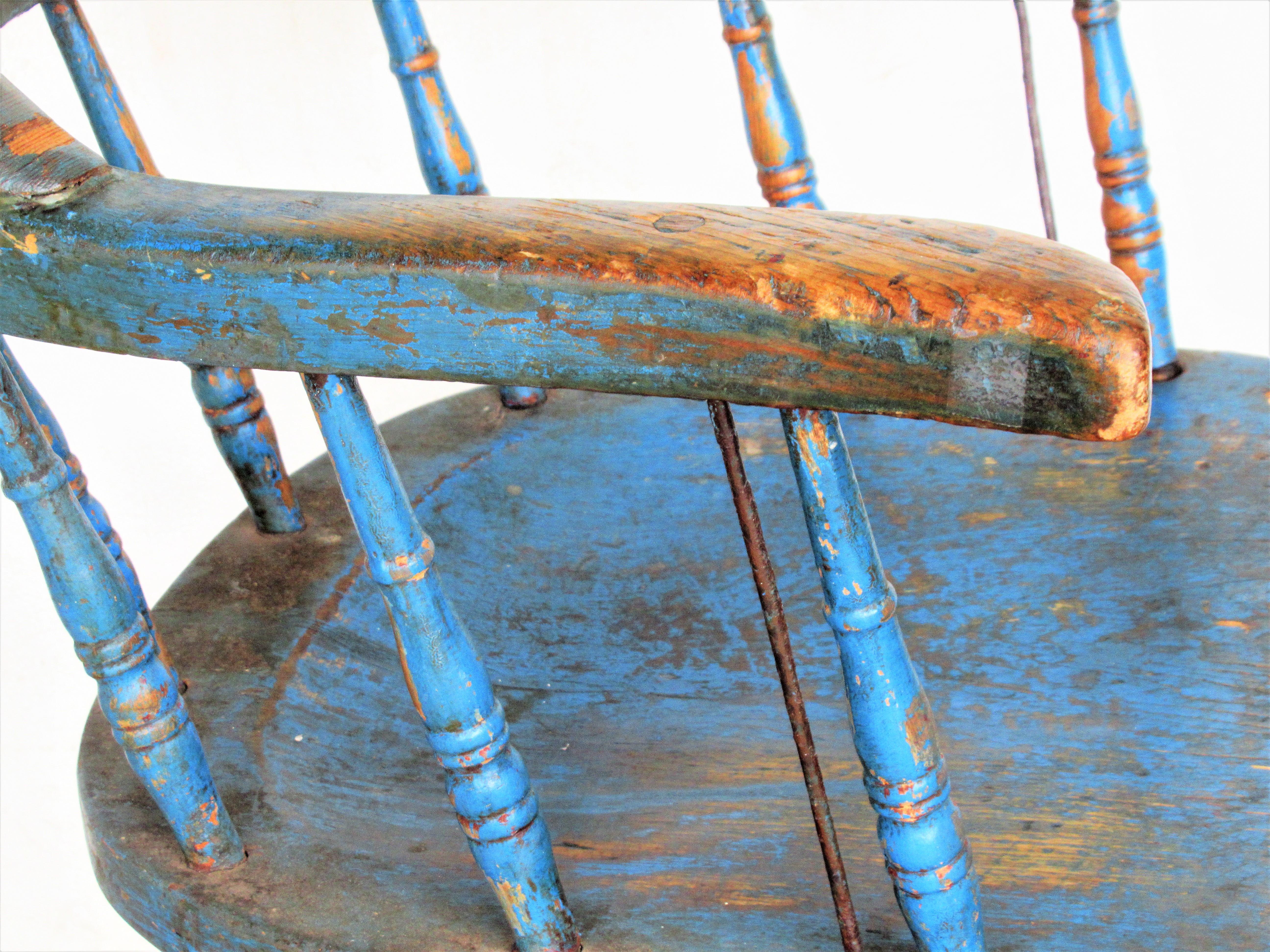 blue windsor chair