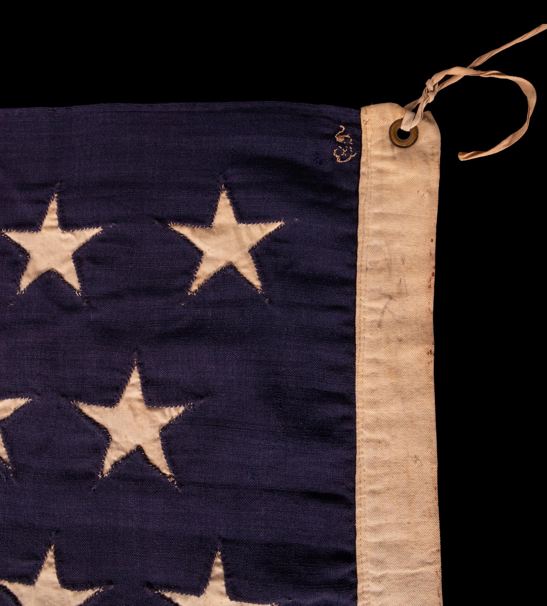 Antique American Flag w/ 13 Stars in the Betsy Ross Design & 45 Stars on Reverse For Sale 1