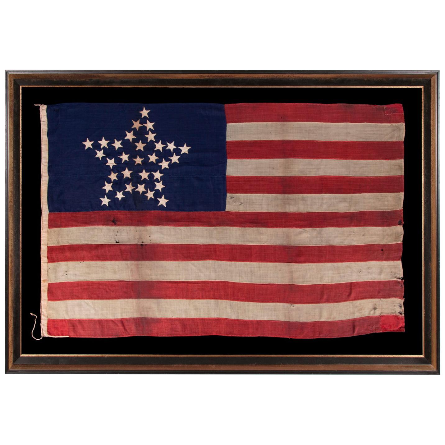Antique American Flag with 31 Stars Arranged in the "Great Star" Pattern