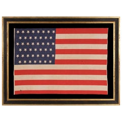 Antique American Flag with 45 Upside-Down Star, Utah Statehood