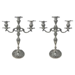 Antique American "Frank Whiting" Sterling Silver Convertible Candelabra, Ca 1920