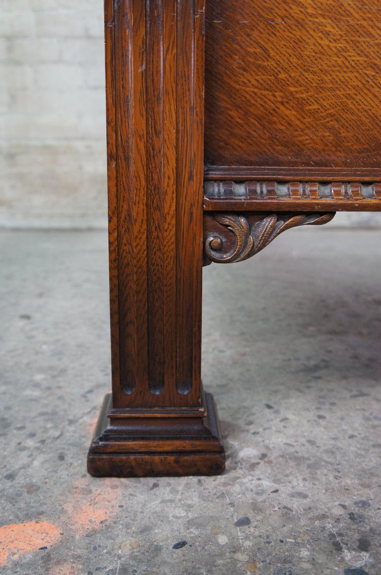 Antique American Furniture Elizabethan Jacobean Revival Oak Full Size