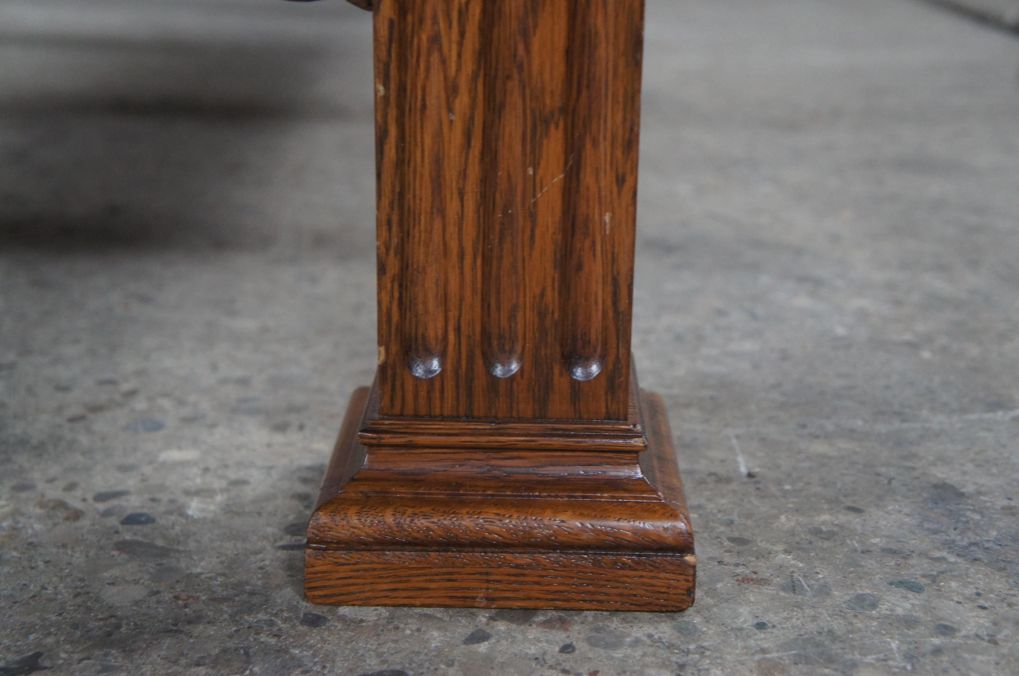 Antikes amerikanisches Möbelplakat Elizabethan Jacobean Revival Eichenholz in voller Größe im Angebot 1