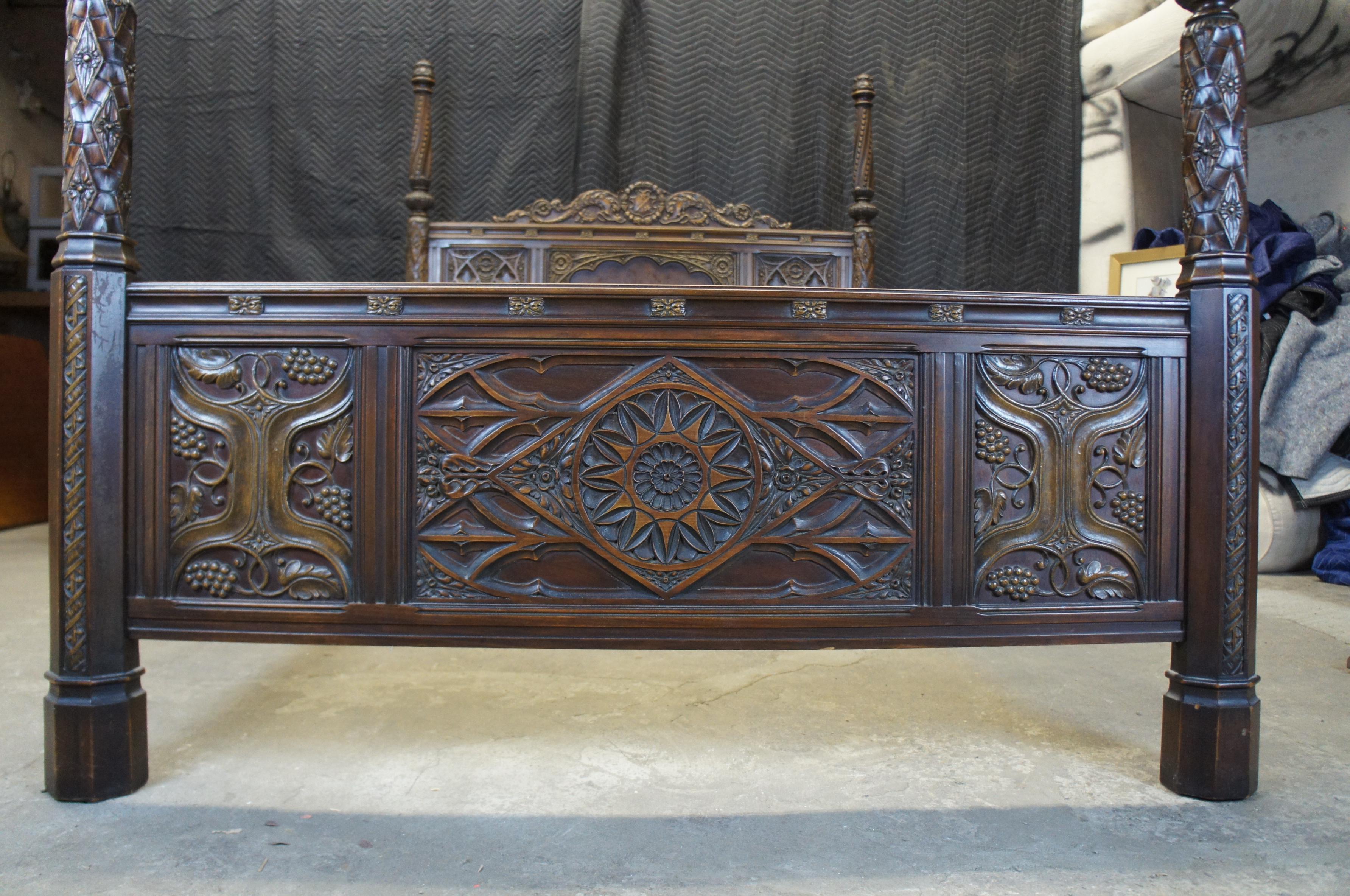gothic four poster bed