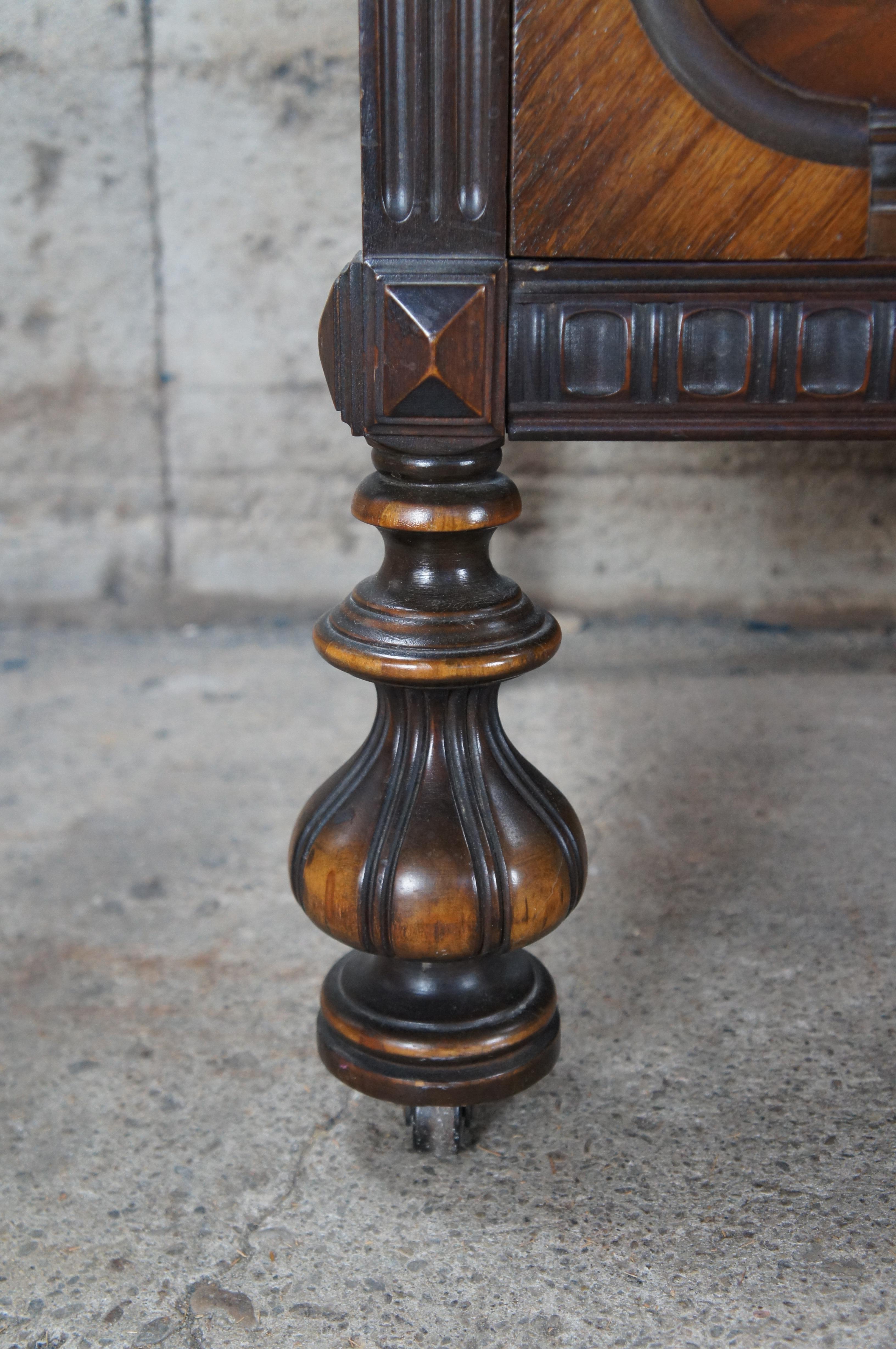American Furniture Jacobean Walnut Tallboy Dresser Chest Drawers (commode à tiroirs) en noyer Bon état - En vente à Dayton, OH