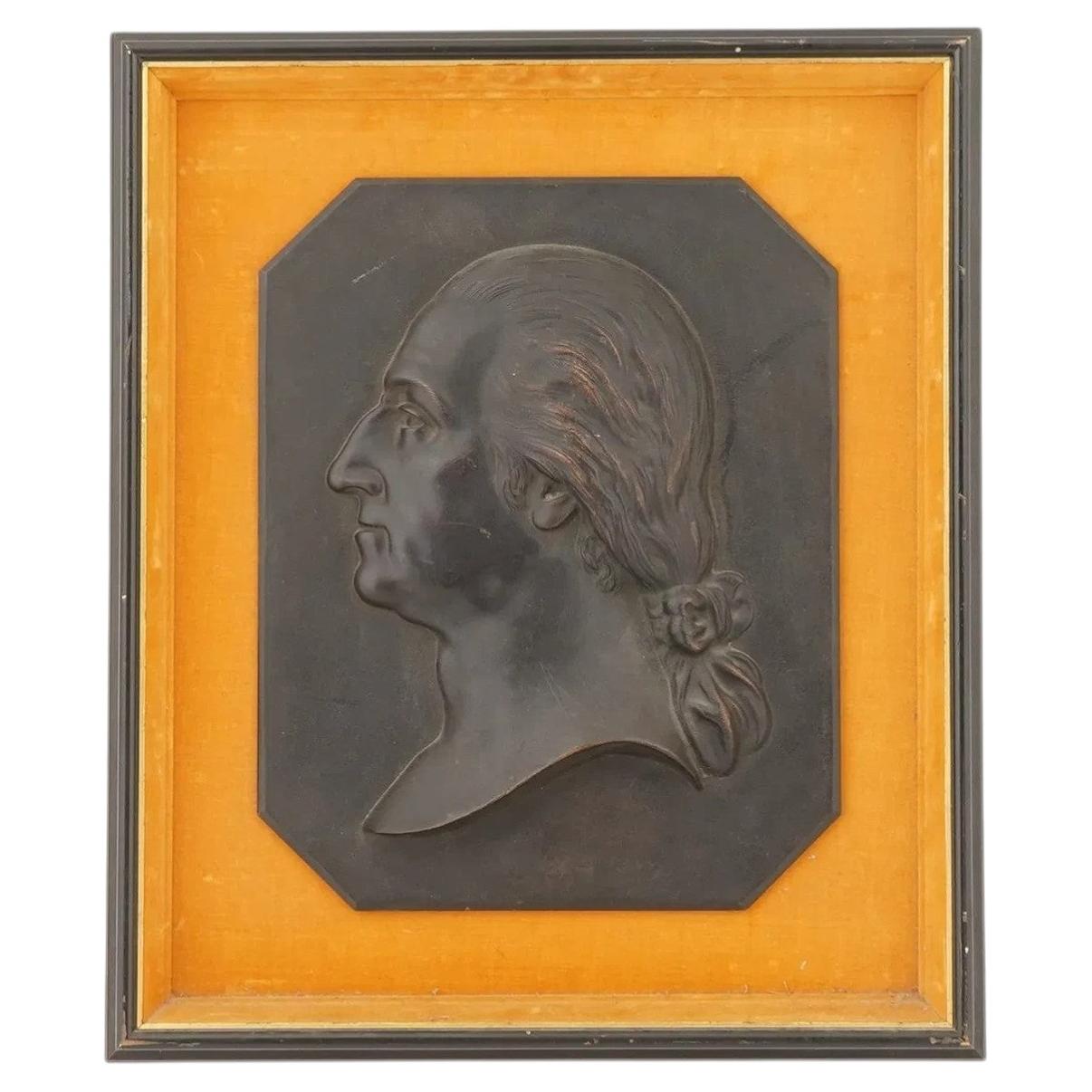 Antike amerikanische George George Washington Bronze Plakette