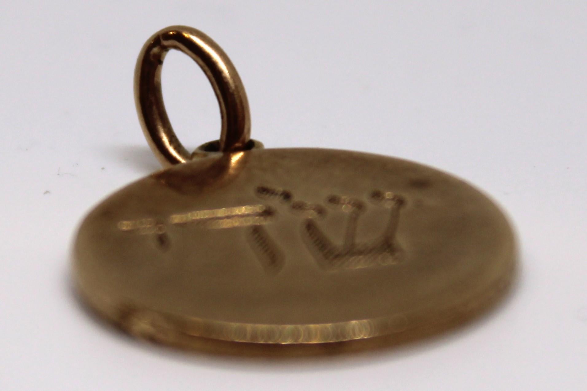 XX secolo Antico amuleto americano in oro, datato 5 maggio 1914 in vendita
