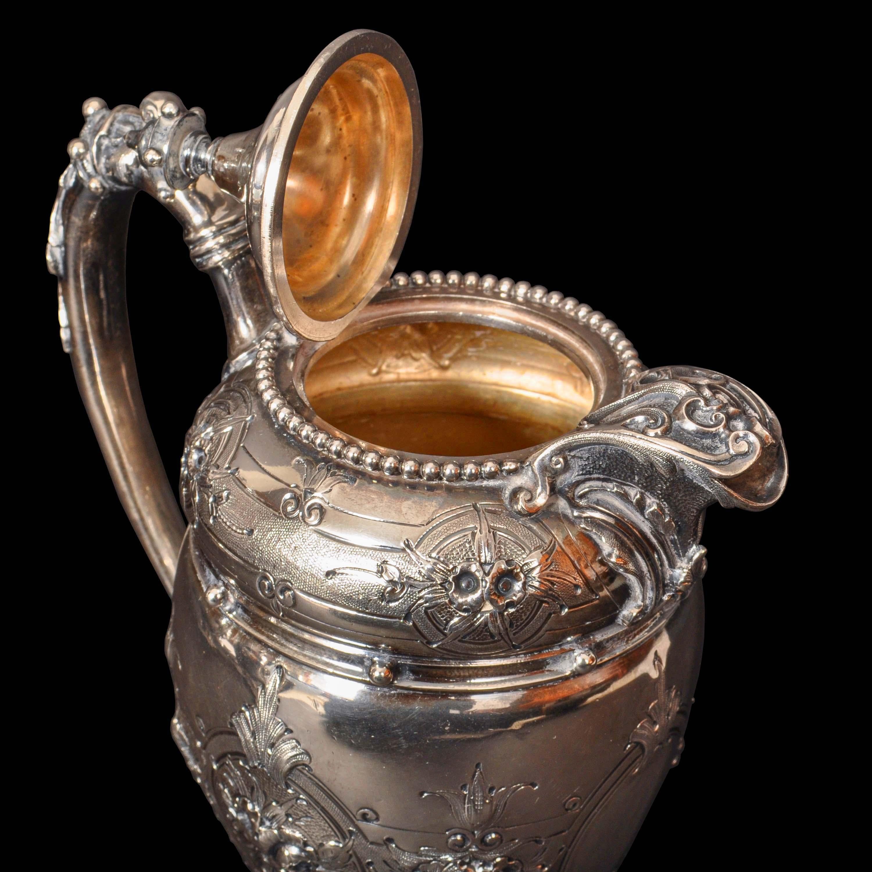 Antike amerikanische Gorham Münze Silber Mary Todd Lincoln Tee & Kaffee-Service, 1861 im Angebot 8