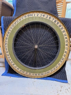 Antique American Hand Made & Painted Wheel of Fortune Carnival Game Wheel