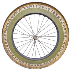 Antique American Hand Made & Painted Wheel of Fortune Carnival Game Wheel