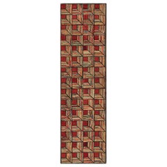 Antiker amerikanischer Hakenteppich 2' 2"" x 6' 6"""