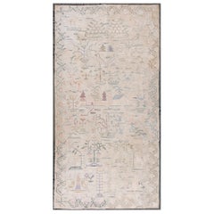 Scenic American Hooked Teppich des frühen 20. Jahrhunderts ( 5" x 10'8" - 196 x 325")