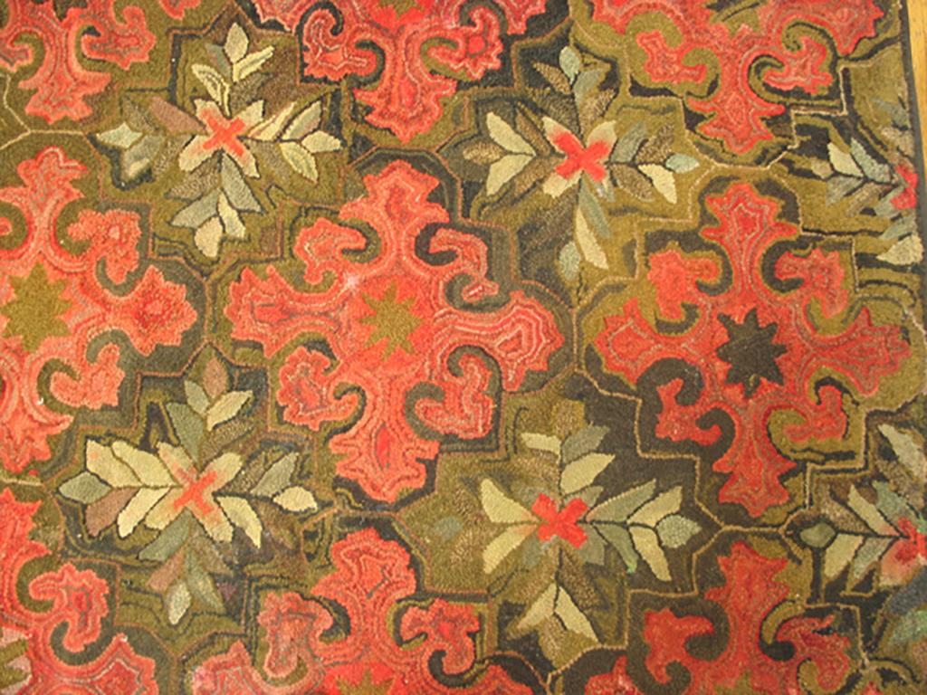 Amerikanischer Kapuzenteppich des späten 19. Jahrhunderts ( 1,82 m x 1,82 m – 218 x 266 cm) (Handgeknüpft) im Angebot