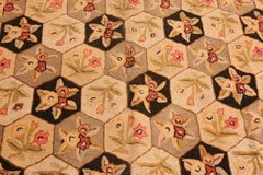 Ancien tapis américain à capuche de taille normale