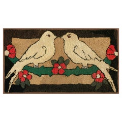 Antique American Hooked Rug 1' 7''x2' 10''