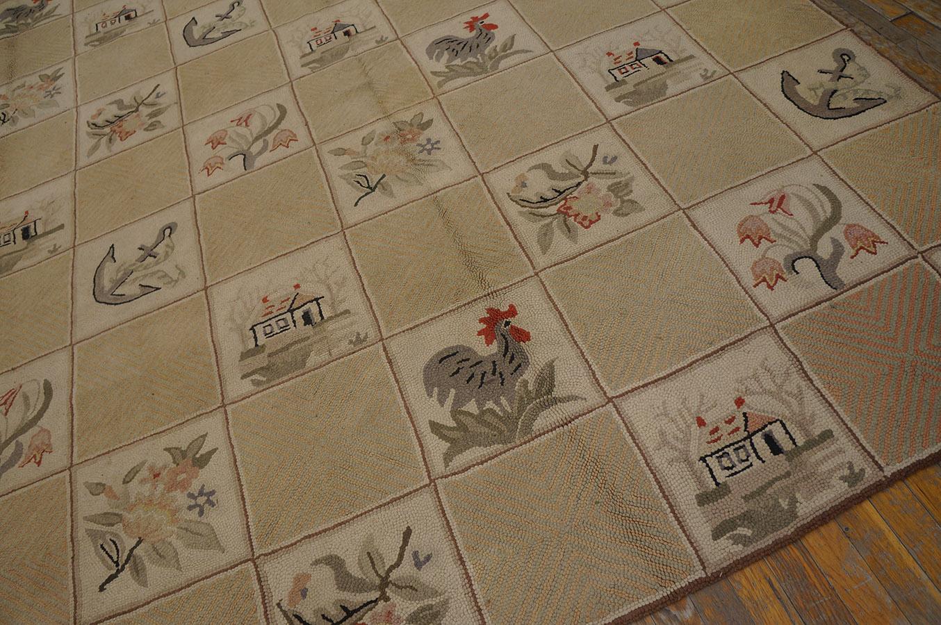 Perse Ancien tapis américain à capuche 10'0