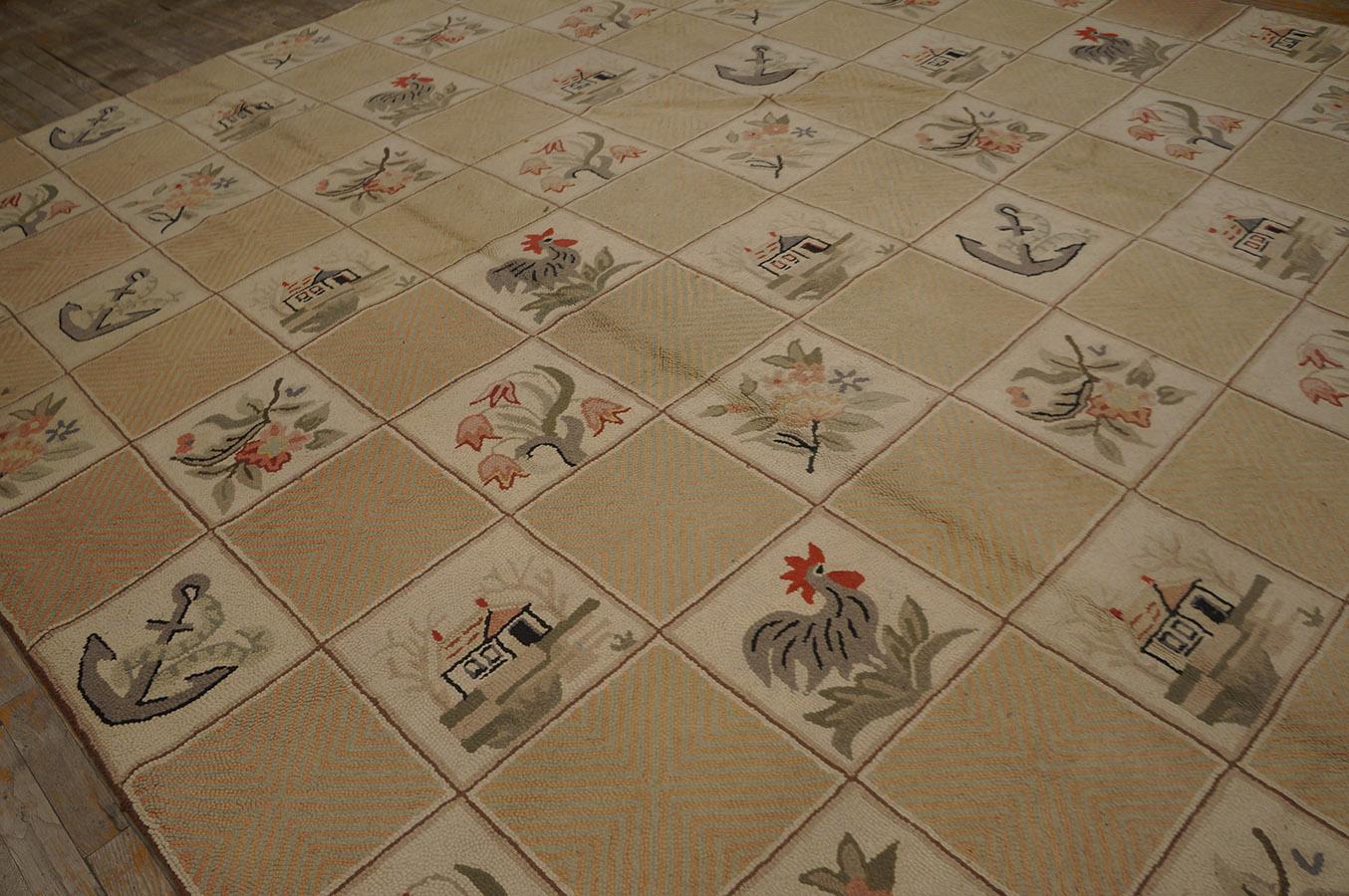 Ancien tapis américain à capuche 10'0