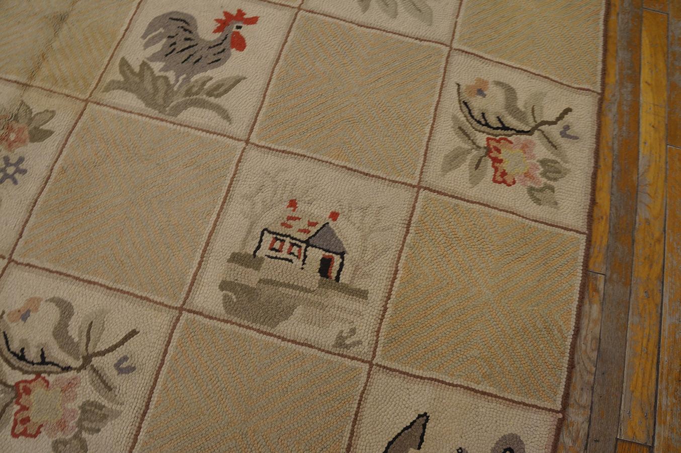 Ancien tapis américain à capuche 10'0