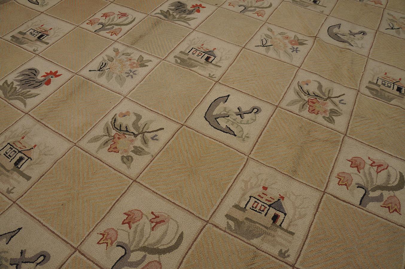 Ancien tapis américain à capuche 10'0