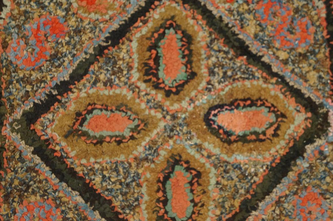 Early 20th Century American Hooked Rug ( 1' 10