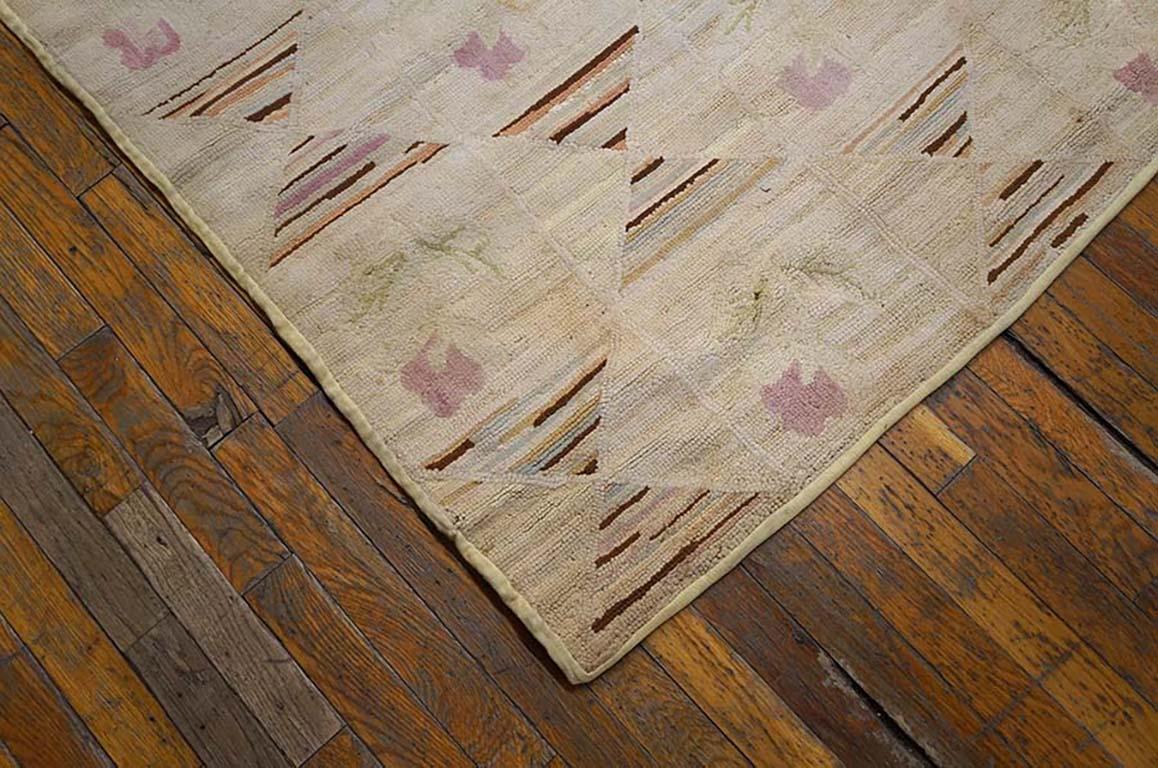 Early 20th Century Antique American Hooked Rug 12' 6