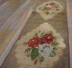 1930s American Hooked Rug ( 1'6" x 5'6" - 46 x 168 )