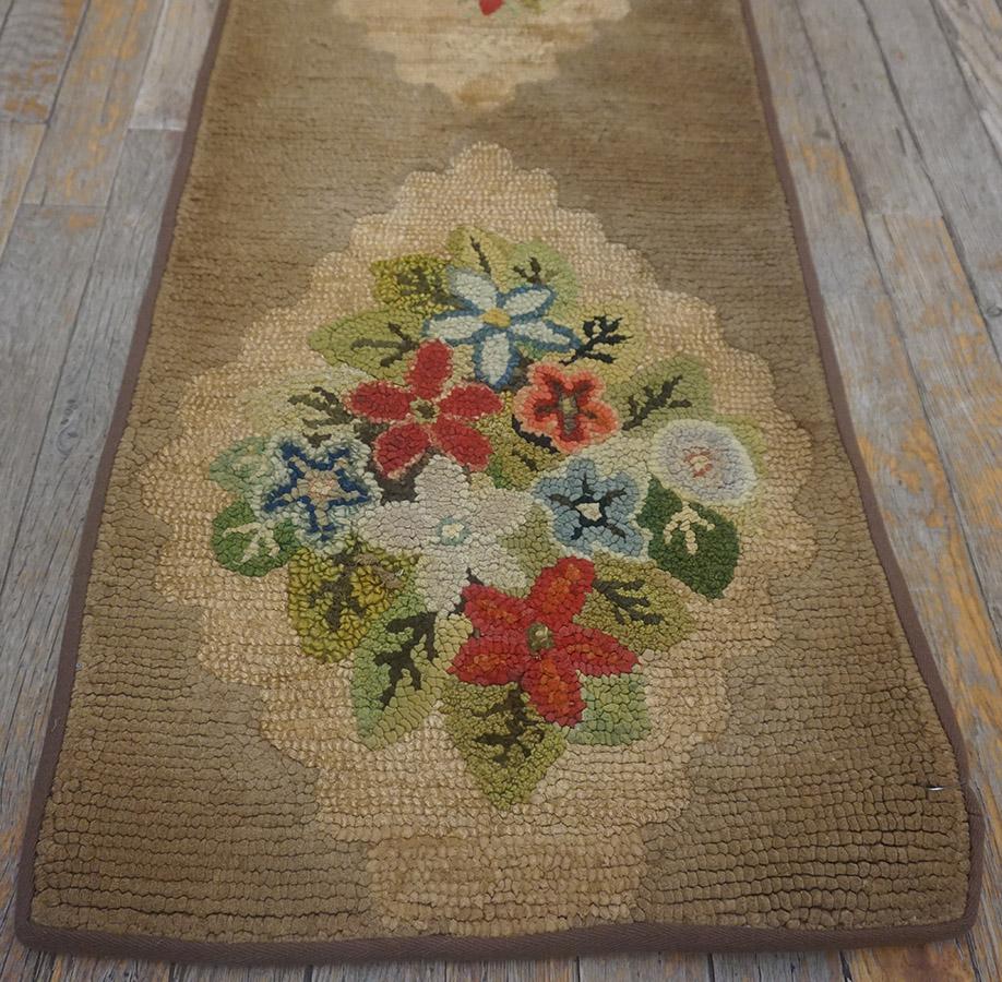 Mid-20th Century 1930s American Hooked Rug ( 1'6