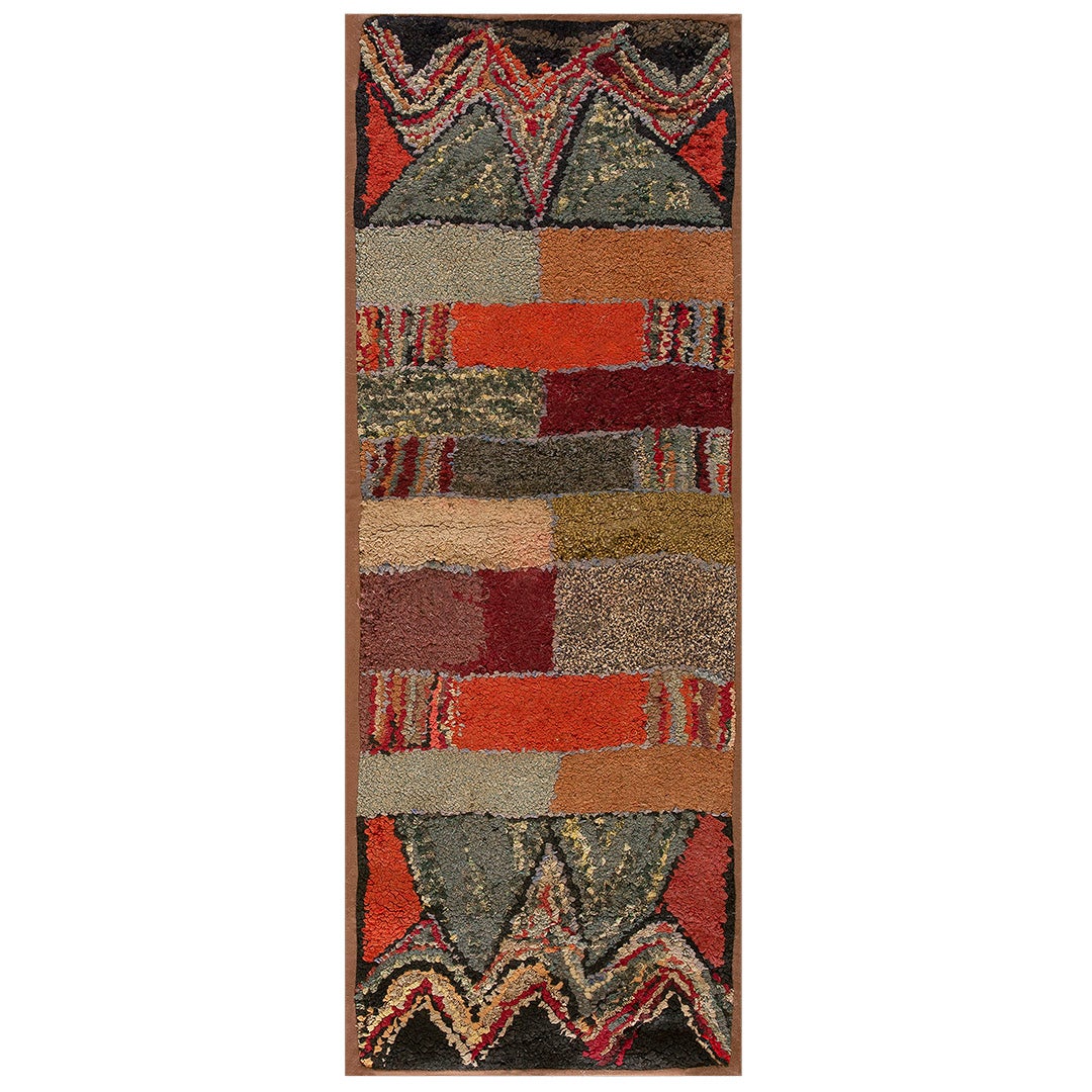 Mid-20th Century American Hooked Rug ( 1'8" x 4'9" - 51 x 145 )