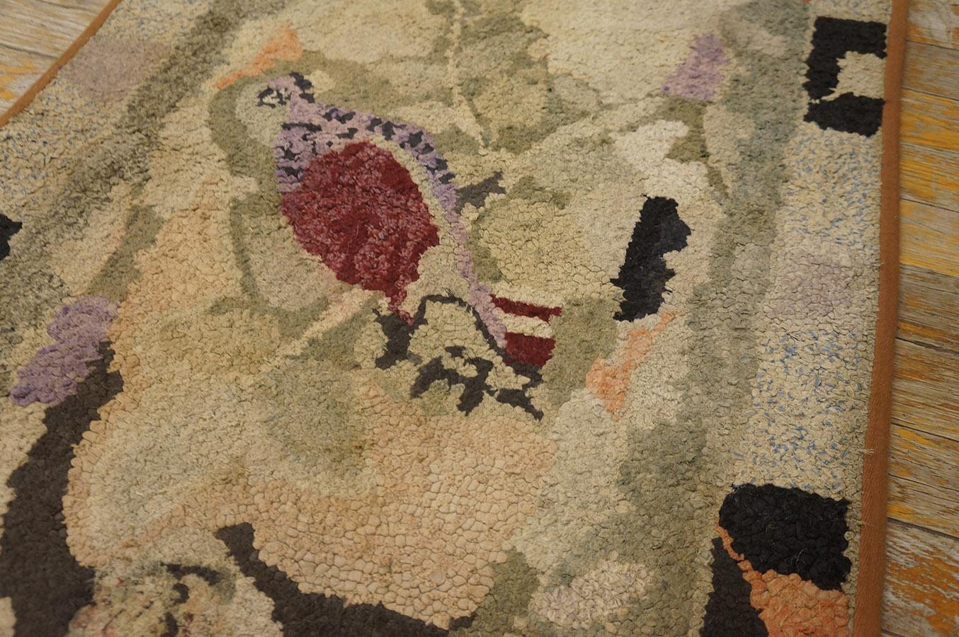 Early 20th Century American Hooked Rug ( 2' x 3'4'' - 61 x 101 ) For Sale 3