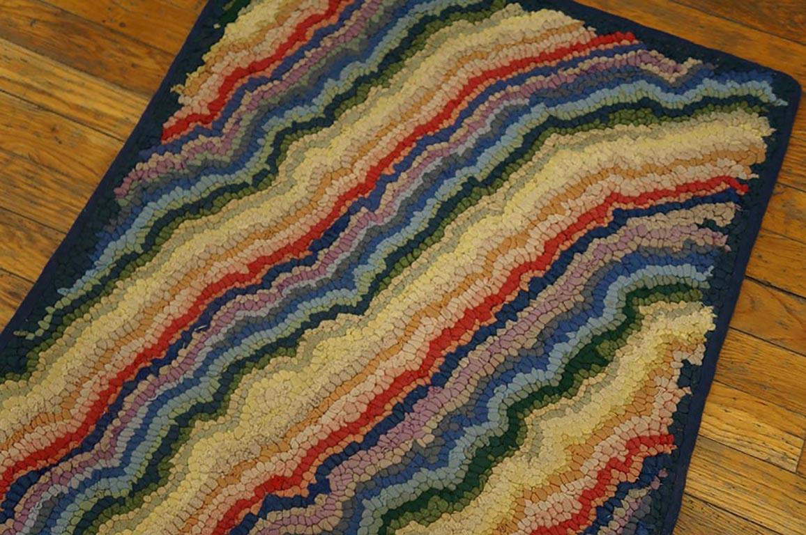 Mid-20th Century Mid 20th Century American Hooked Rug ( 2' x 3'4'' - 60 x 102 )