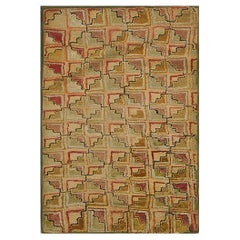 Antique Early 20th Century American Hooked Rug  (2' 7'' x 5' - 78 x 152 cm )