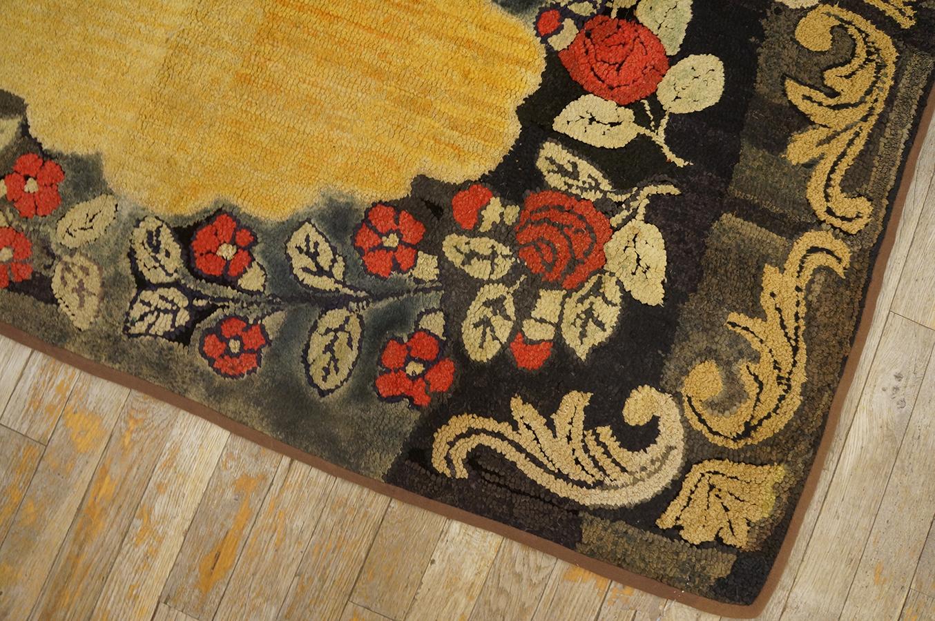 Antique American Hooked Rug 2' 8''x5' 0'' In Good Condition For Sale In New York, NY