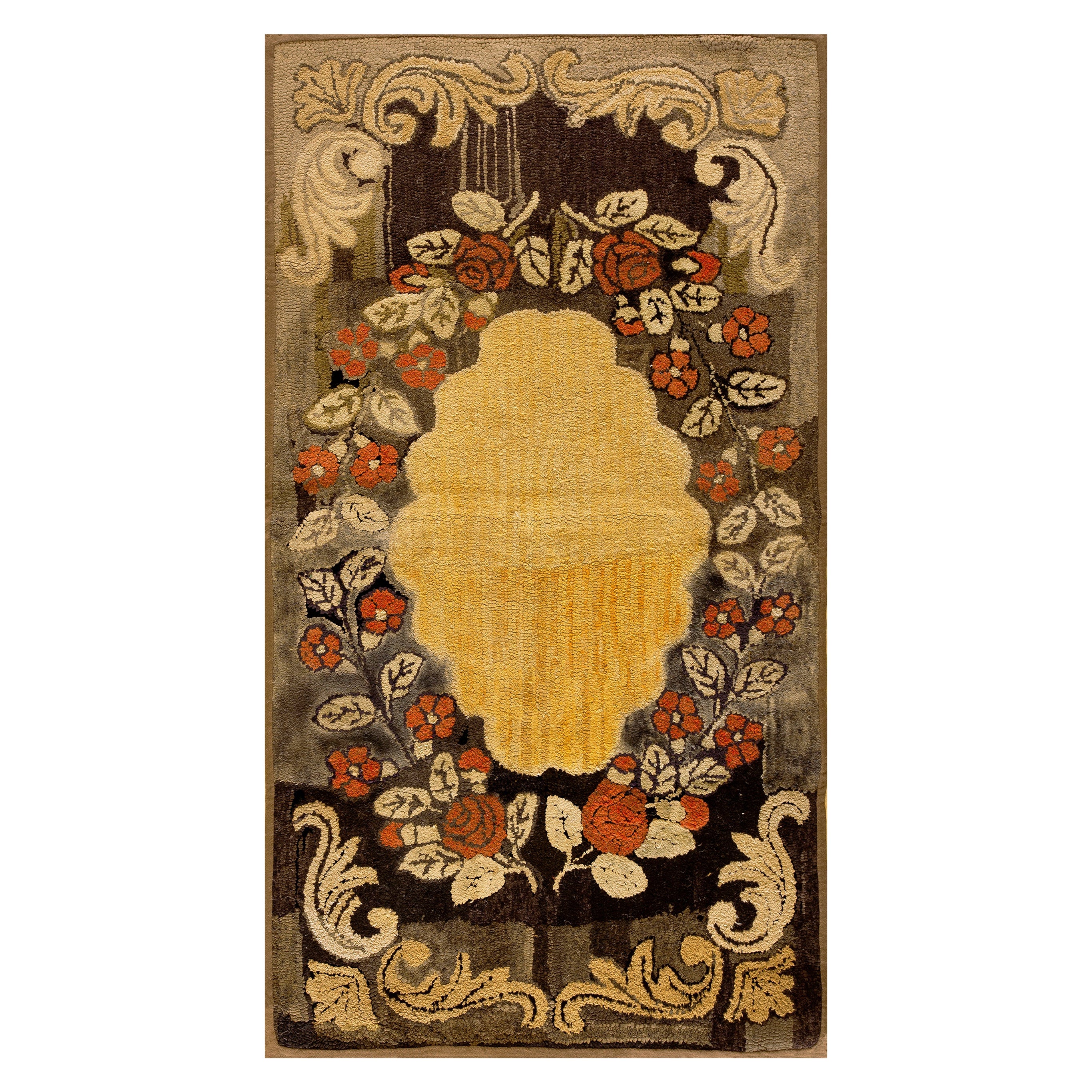 Tapis à capuche américain ancien de 2' 8''x5' 0''